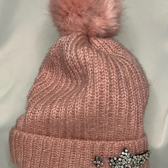 Victoria's Secret‎ Pink Knit Pom-Pom Hat - Picture 1 of 4
